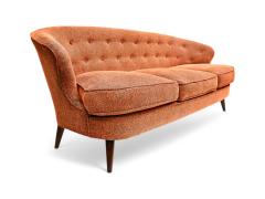 Joaquim Tenreiro Concha Sofa in Hardwood Chenille Joaquim Tenreiro 1960s Lot 333A - 4302131