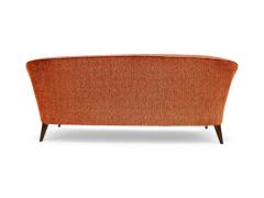 Joaquim Tenreiro Concha Sofa in Hardwood Chenille Joaquim Tenreiro 1960s Lot 333A - 4302132