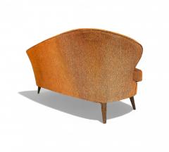 Joaquim Tenreiro Concha Sofa in Hardwood Chenille Joaquim Tenreiro 1960s Lot 333A - 4302135