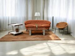 Joaquim Tenreiro Concha Sofa in Hardwood Chenille Joaquim Tenreiro 1960s Lot 333A - 4302140