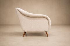 Joaquim Tenreiro Curva Armchair with Tubular Legs in Boucl by Joaquim Tenreiro for Langenbach - 4621551