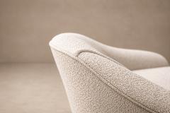 Joaquim Tenreiro Curva Armchair with Tubular Legs in Boucl by Joaquim Tenreiro for Langenbach - 4621552