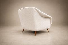 Joaquim Tenreiro Curva Armchair with Tubular Legs in Boucl by Joaquim Tenreiro for Langenbach - 4621555