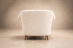 Joaquim Tenreiro Curva Armchair with Tubular Legs in Boucl by Joaquim Tenreiro for Langenbach - 4621557