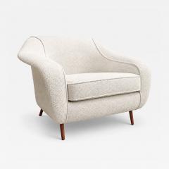 Joaquim Tenreiro Curva Armchair with Tubular Legs in Boucl by Joaquim Tenreiro for Langenbach - 4623366