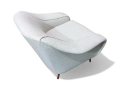 Joaquim Tenreiro Curva armchair with Tubular Legs in Boucle Joaquim Tenreiro 1960 Lot 760 - 4089767