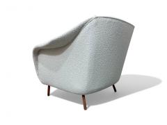 Joaquim Tenreiro Curva armchair with Tubular Legs in Boucle Joaquim Tenreiro 1960 Lot 760 - 4089769