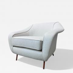 Joaquim Tenreiro Curva armchair with Tubular Legs in Boucle Joaquim Tenreiro 1960 Lot 760 - 4115056
