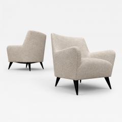 Joaquim Tenreiro Joaquim Tenreiro Armchairs Hardwood with Ebonized Legs Brazil 1950s - 4595612
