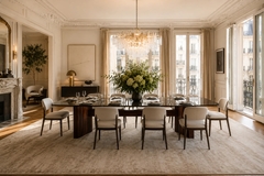 Joaquim Tenreiro Joaquim Tenreiro Dining Table in Rosewood Veneer and Bronze Smoked Glass - 4694150