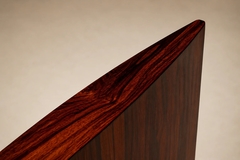 Joaquim Tenreiro Joaquim Tenreiro Dining Table in Rosewood Veneer and Bronze Smoked Glass - 4694151