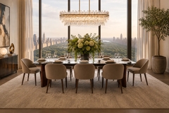 Joaquim Tenreiro Joaquim Tenreiro Dining Table in Rosewood Veneer and Bronze Smoked Glass - 4694158