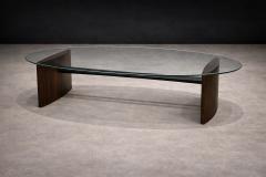 Joaquim Tenreiro Joaquim Tenreiro Rosewood Crystal Coffee Table Brazil 1960s - 4525338