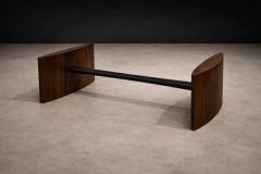 Joaquim Tenreiro Joaquim Tenreiro Rosewood Crystal Coffee Table Brazil 1960s - 4525339