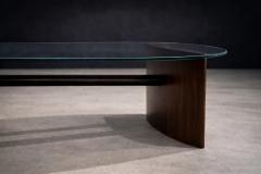 Joaquim Tenreiro Joaquim Tenreiro Rosewood Crystal Coffee Table Brazil 1960s - 4525340