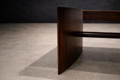 Joaquim Tenreiro Joaquim Tenreiro Rosewood Crystal Coffee Table Brazil 1960s - 4525341
