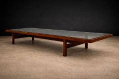 Joaquim Tenreiro Large Coffee Table in Rosewood and Glass by Joaquim Tenreiro Brazil 1950s - 4576885
