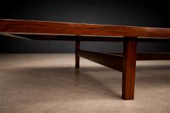 Joaquim Tenreiro Large Coffee Table in Rosewood and Glass by Joaquim Tenreiro Brazil 1950s - 4576886