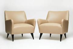 Joaquim Tenreiro Mid Century Modern Armchairs in Leather Wood by Joaquim Tenreiro 1955 Brazil - 3183947