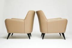 Joaquim Tenreiro Mid Century Modern Armchairs in Leather Wood by Joaquim Tenreiro 1955 Brazil - 3183948