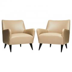 Joaquim Tenreiro Mid Century Modern Armchairs in Leather Wood by Joaquim Tenreiro 1955 Brazil - 3184035