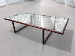 Joaquim Tenreiro Mid Century Modern Coffee Table in Hardwood Glass Joaquim Tenreiro c 1960s - 3950353