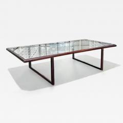 Joaquim Tenreiro Mid Century Modern Coffee Table in Hardwood Glass Joaquim Tenreiro c 1960s - 3963989