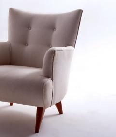 Joaquim Tenreiro Mid Century Modern Upholstery Lounge Chair by Joaquim Tenreiro Brazil 1956 - 1542119