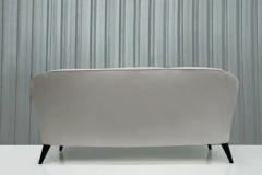 Joaquim Tenreiro Midcentury Modern Sofa in Hardwood Grey Velvet by Joaquim Tenreiro Brazil 1960 - 3186416