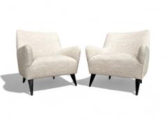 Joaquim Tenreiro Pair of Armchairs in Hardwood Off White Upholstery Joaquim Tenreiro Lot 30A - 4222995