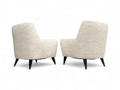 Joaquim Tenreiro Pair of Armchairs in Hardwood Off White Upholstery Joaquim Tenreiro Lot 30A - 4223005
