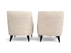Joaquim Tenreiro Pair of Armchairs in Hardwood Off White Upholstery Joaquim Tenreiro Lot 30A - 4223006