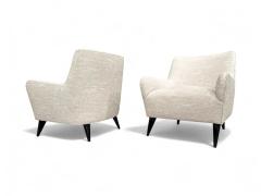 Joaquim Tenreiro Pair of Armchairs in Hardwood Off White Upholstery Joaquim Tenreiro Lot 30A - 4223007