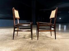 Joaquim Tenreiro Pair of Cadeira com Assento Curvo Chairs by Joaquim Tenreiro - 4511778