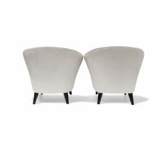 Joaquim Tenreiro Pair of Concha Armchairs in Grey Fabric Joaquim Tenreiro 1960s Lot 215A - 4354289