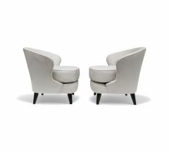 Joaquim Tenreiro Pair of Concha Armchairs in Grey Fabric Joaquim Tenreiro 1960s Lot 215A - 4354292