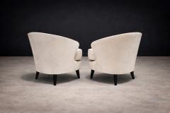 Joaquim Tenreiro Pair of Concha Armchairs in Grey Ultra Suede Joaquim Tenreiro 1960s - 4546659