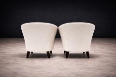 Joaquim Tenreiro Pair of Concha Armchairs in Grey Ultra Suede Joaquim Tenreiro 1960s - 4546661