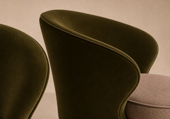 Joaquim Tenreiro Pair of Concha Armchairs in Two Tone Mohair by Joaquim Tenreiro Lot 215B - 4707610