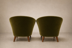 Joaquim Tenreiro Pair of Concha Armchairs in Two Tone Mohair by Joaquim Tenreiro Lot 215B - 4707615
