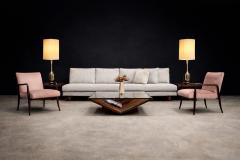 Joaquim Tenreiro Pair of Leve Armchairs in Rosewood and Velvet by Joaquim Tenreiro - 4524945