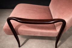 Joaquim Tenreiro Pair of Leve Armchairs in Rosewood and Velvet by Joaquim Tenreiro - 4524952