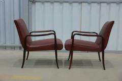 Joaquim Tenreiro Pair of Leve armchairs in hardwood leather by Joaquim Tenreiro 1942 Brazil - 3474502