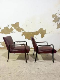 Joaquim Tenreiro Pair of Leve armchairs in hardwood leather by Joaquim Tenreiro 1942 Brazil - 3474506