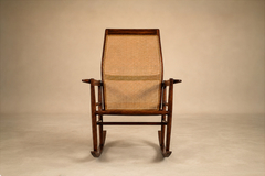 Joaquim Tenreiro Rare Cadeira de Embalo Rocking Chair in Solid Rosewood Caning Tenreiro - 4722694
