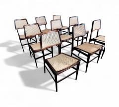 Joaquim Tenreiro Set of 10 Chairs in Hardwood Cane Joaquim Tenreiro Lot 589 749 753 849 - 4309239