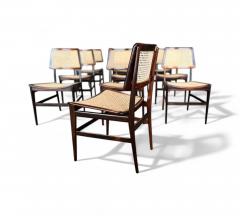 Joaquim Tenreiro Set of 10 Chairs in Hardwood Cane Joaquim Tenreiro Lot 589 749 753 849 - 4309243