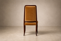 Joaquim Tenreiro Set of 10 Dining Chairs in Brazilian Rosewood Italian Mohair Velvet - 4692731