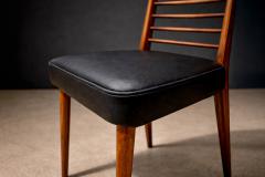 Joaquim Tenreiro Set of 2 Chairs in Hardwood Leather Joaquim Tenreiro 1950s - 4547718