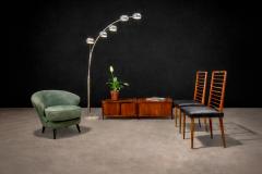 Joaquim Tenreiro Set of 2 Chairs in Hardwood Leather Joaquim Tenreiro 1950s - 4547724